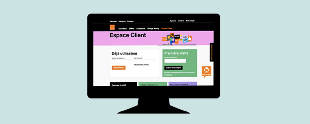 1. Se rendre sur<br> www.espaceclient.orange.ci