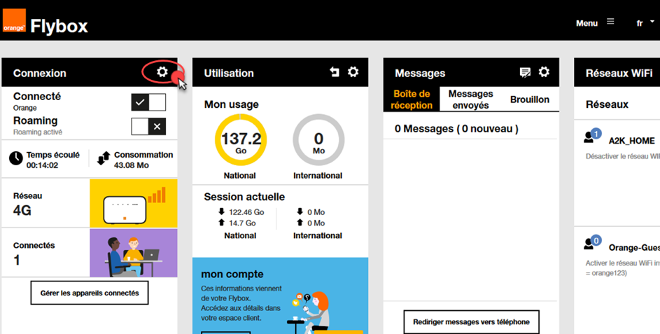 comment modifier mdp wifi orange
